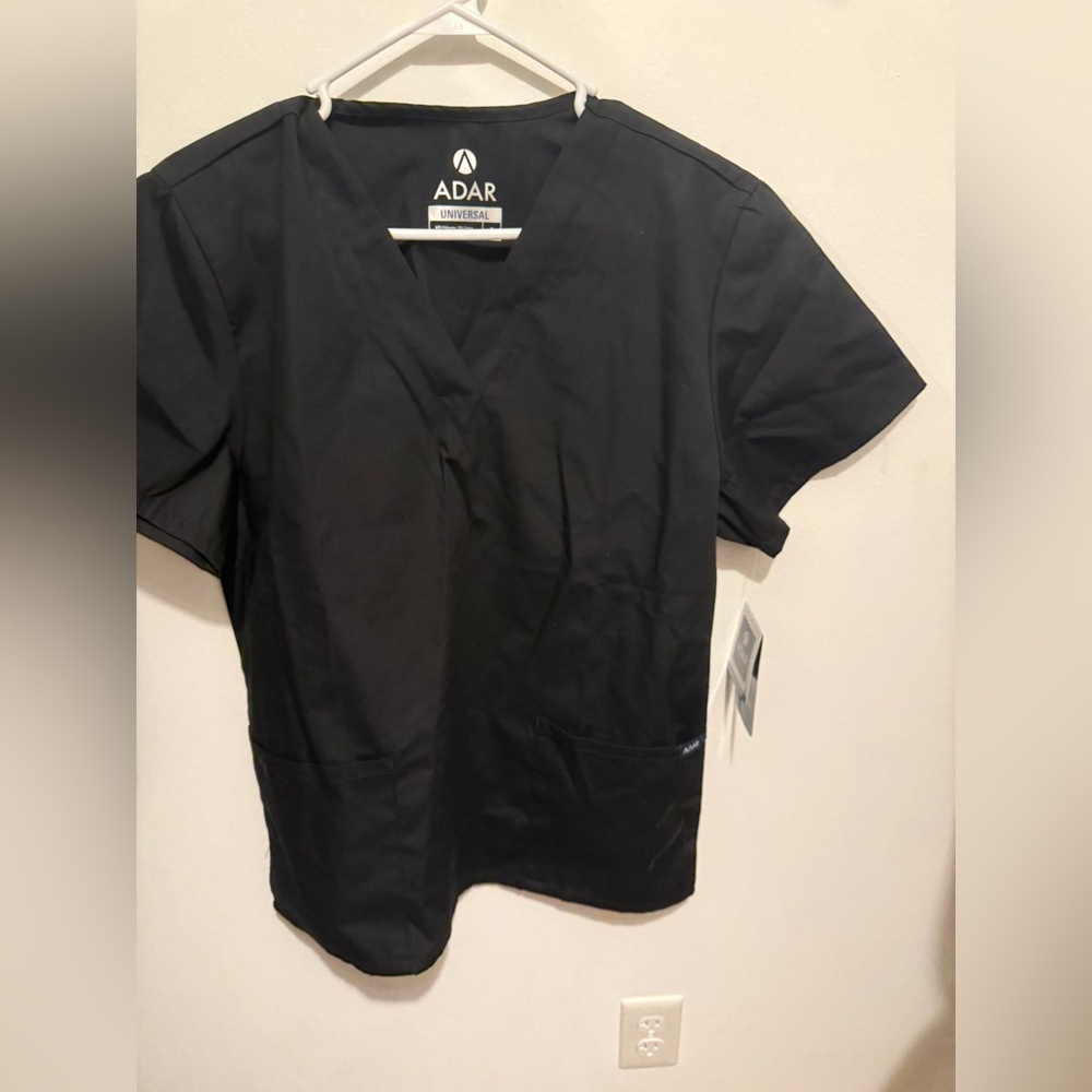 NWT Adar Black Scrub Top